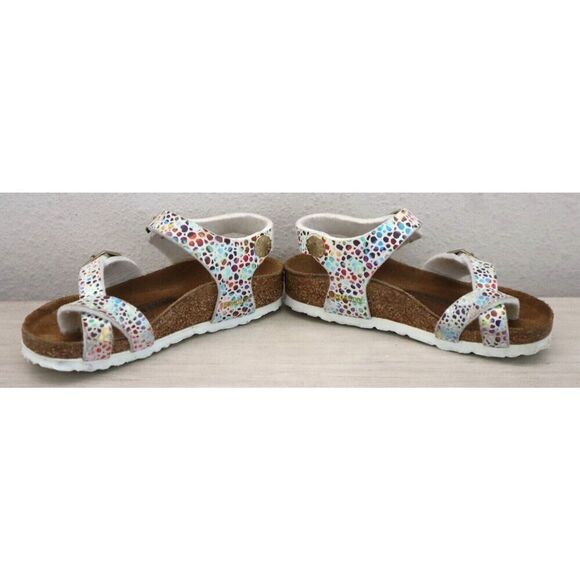 Birkenstock  Girls' Sz 24 US 6-6.5 White Taormina Mosaic Sandals - Picture 11 of 11